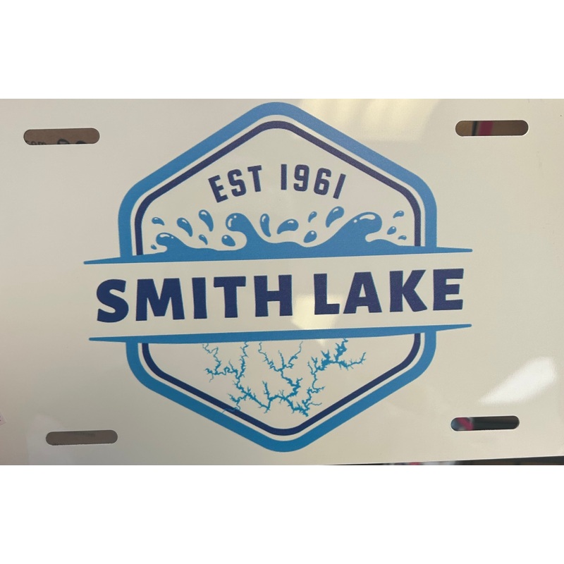 Smith Lake Aluminum Car Tag