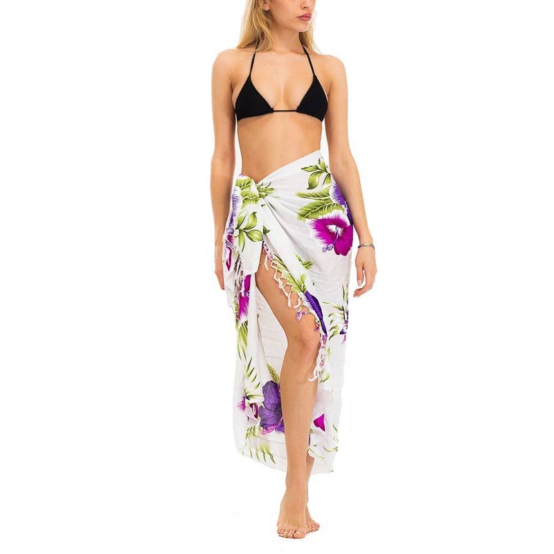 Tropical Blossom Hibiscus Beach Pool Sarong