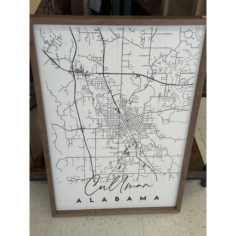 Cullman Alabama Map White