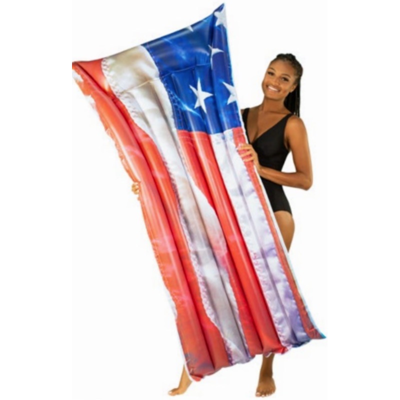 PoolCandy Stars & Stripes Deluxe Extra Wide 72″ Pillow Raft