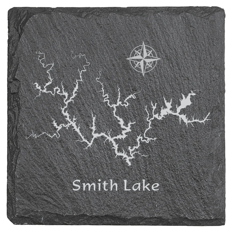Smith Lake 4″ Square Slate Coaster