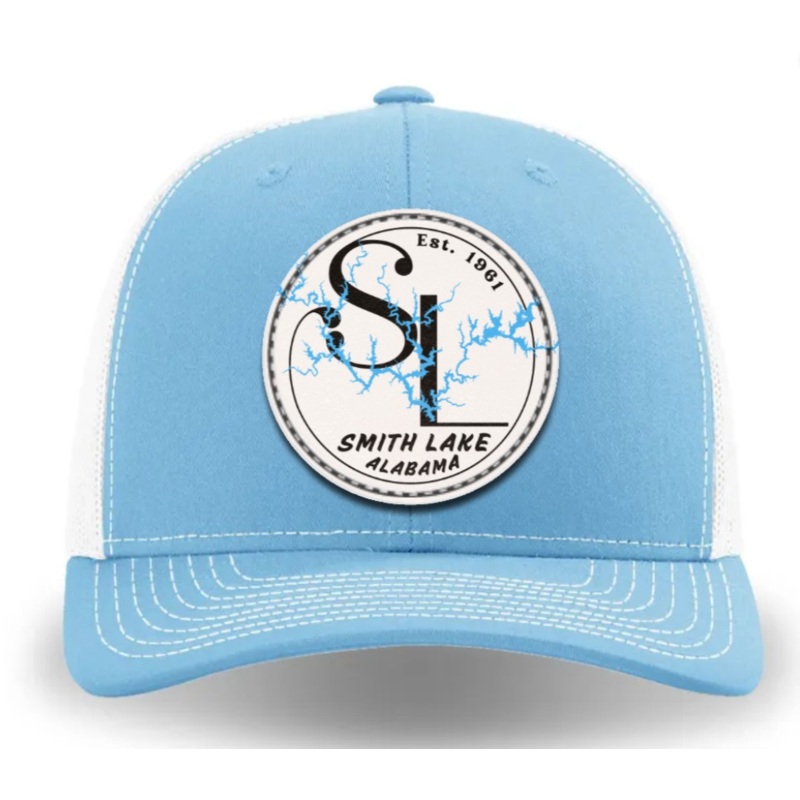 Smith Lake SL Logo Dyed Leather Patch Trucker Hat