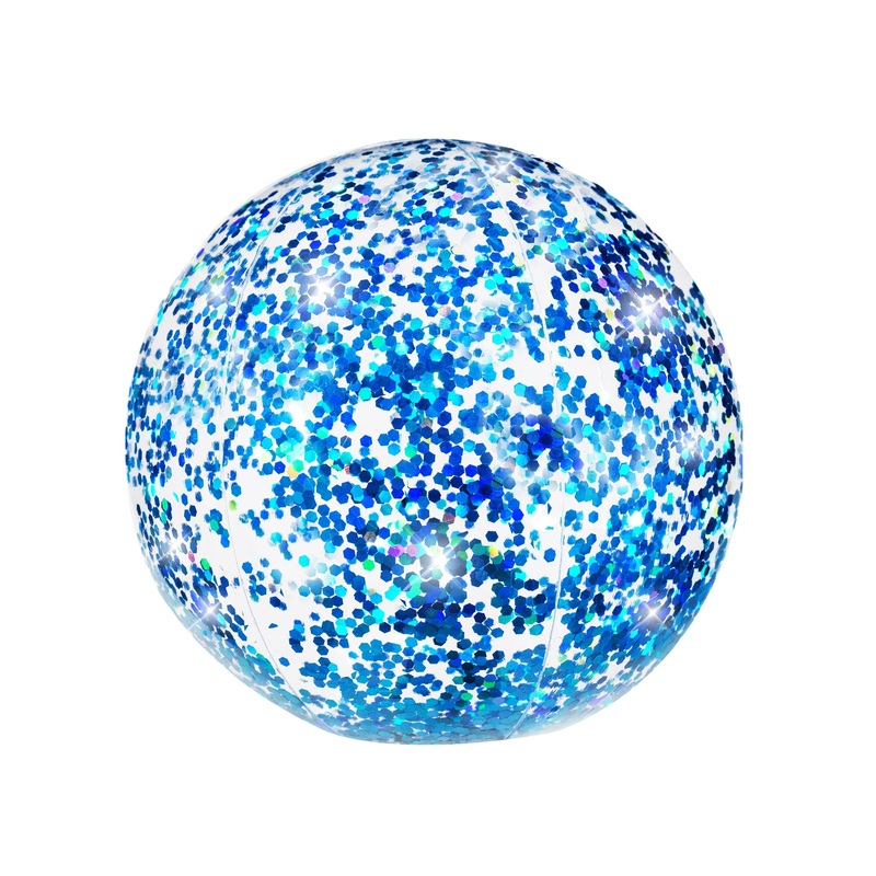 SplashParty 13.75 inch Jumbo Aqua Glitter Beach Ball