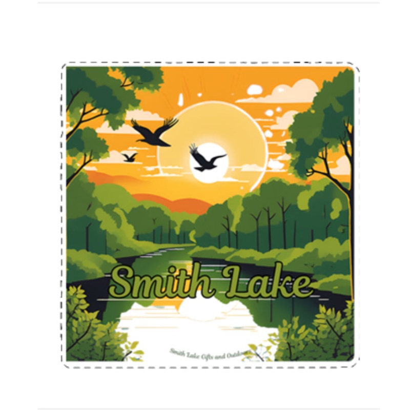 Sticker – Smith Lake Orange Skies 3.5″