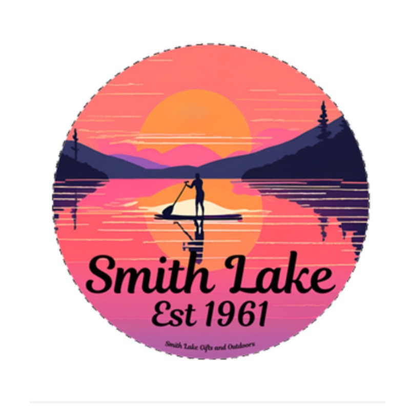Sticker – Smith Lake Paddle Board to the Sunset 3.5″