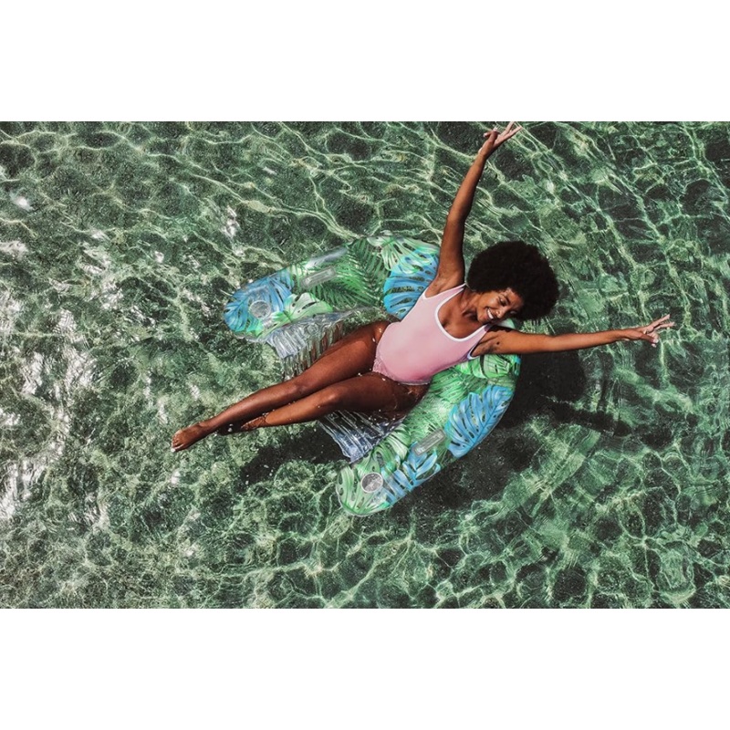 Sun Chair 48in Jumbo- Clear Tropical Palms