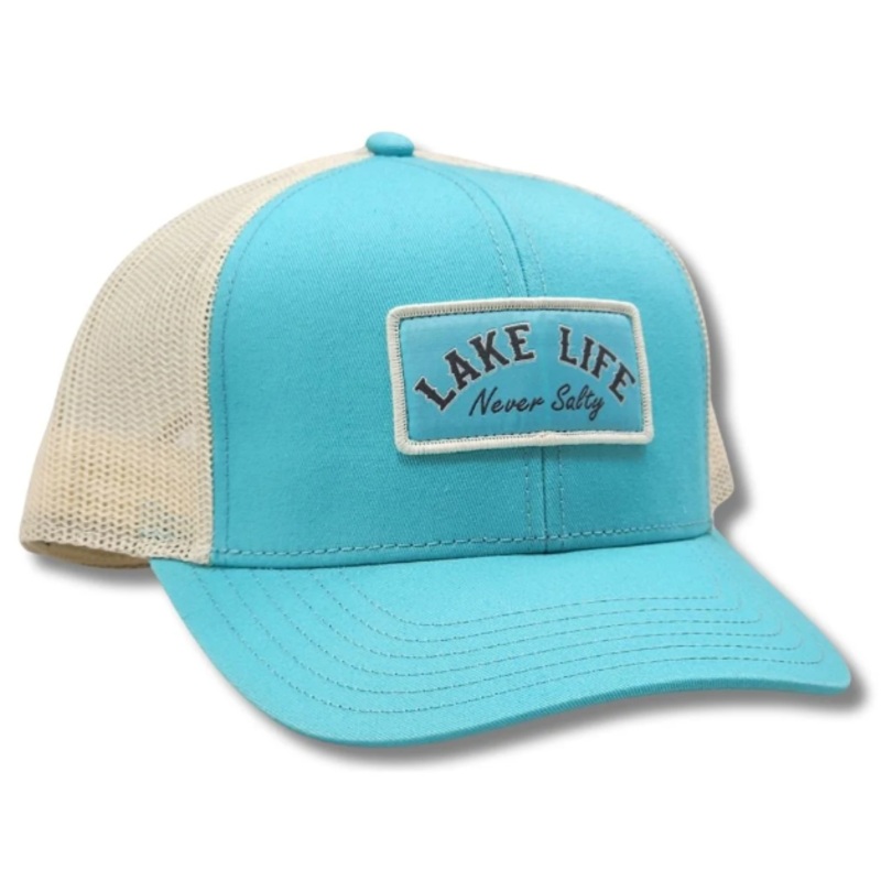 TR Trucker Cap – Lake Life Never Salty – Seafoam/White