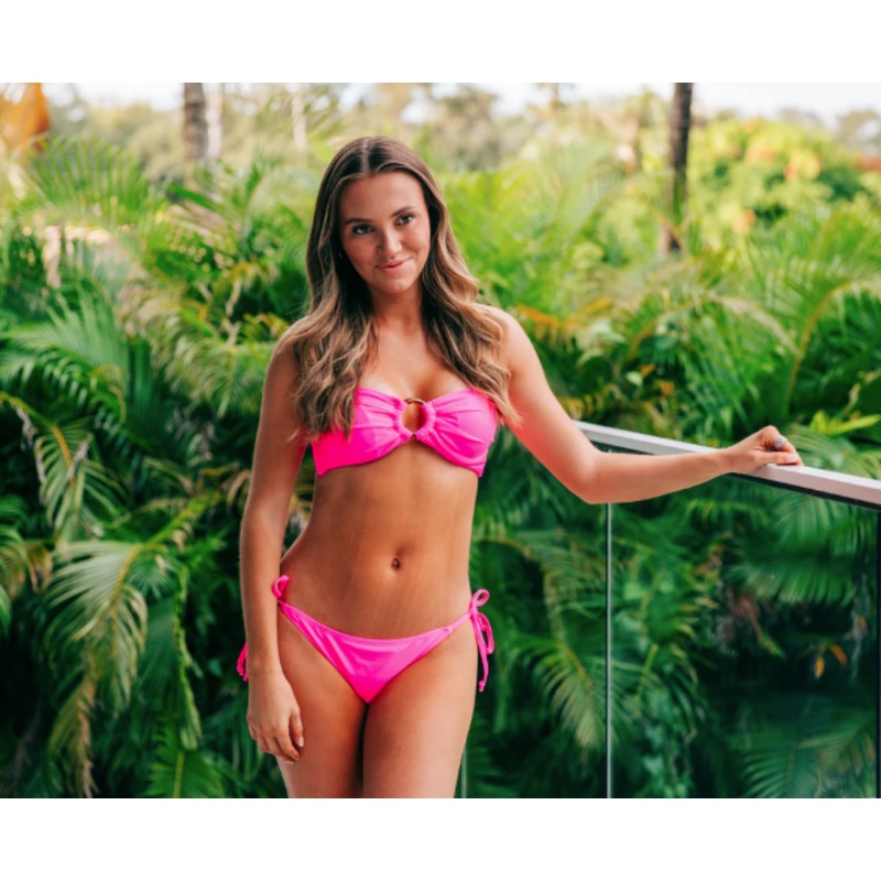 Bandeau Top Neon Coral