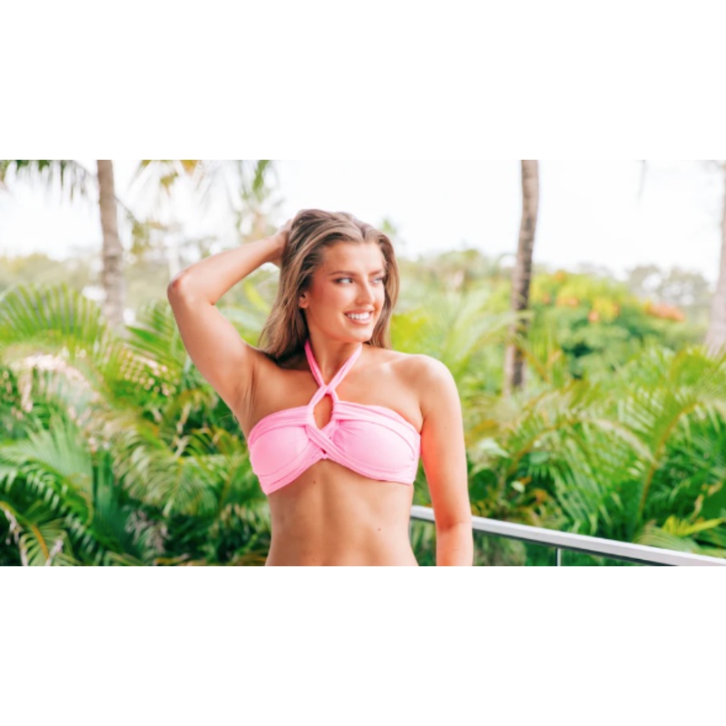 Bingo Surf Bralette Top Neon Pink