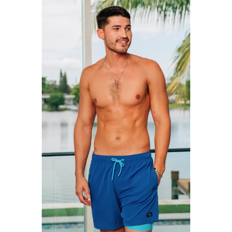 Men s Compression Swimsuit Shorts  Royal Blue