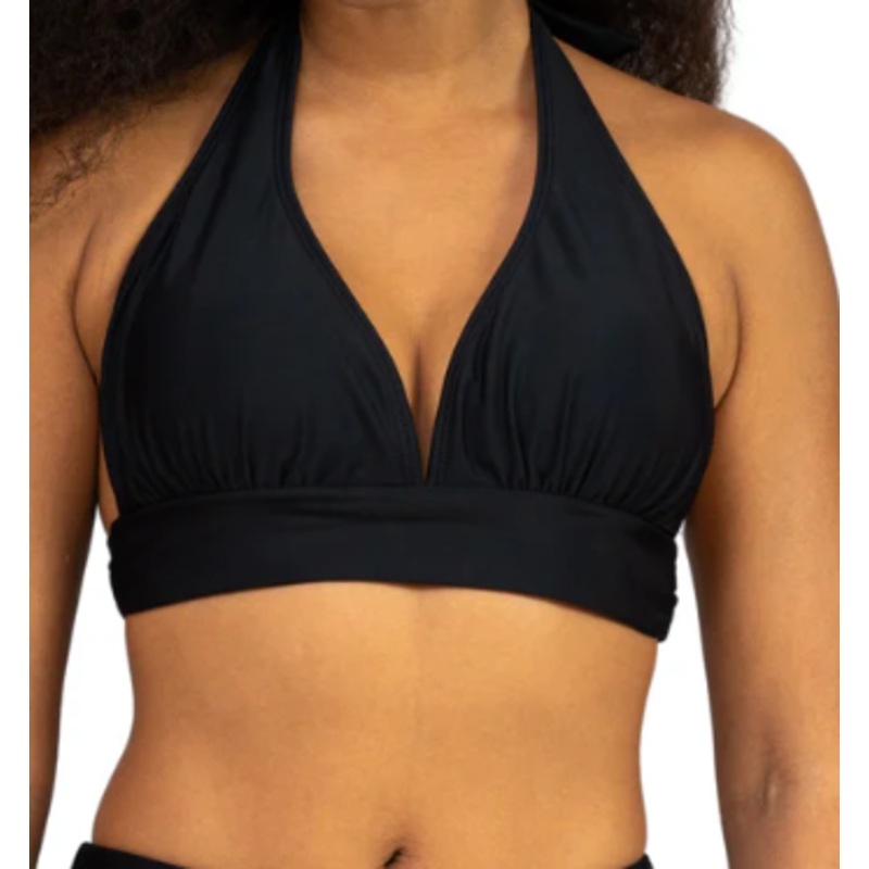 Missy Halter Swim Top – Black
