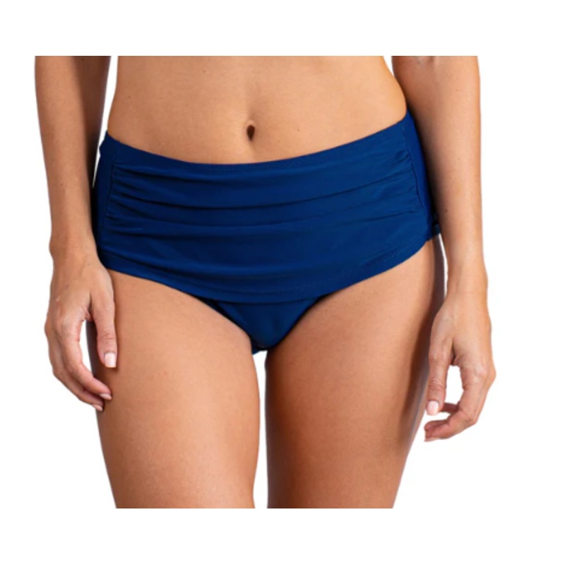 Navy High Waisted Swim Bottom – Navy