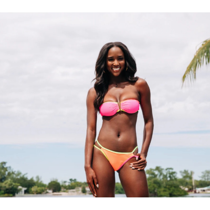 Neon Lights V-Bandeau Bikini Top SunKissed