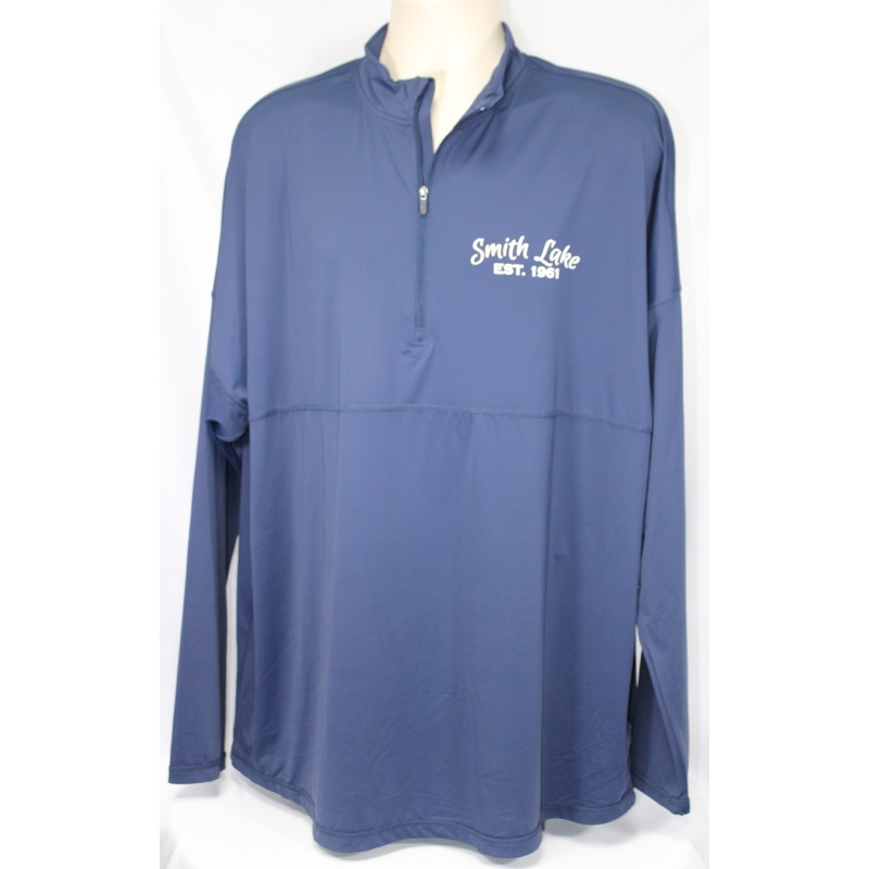 Smith Lake Navy Quarter Zip Long Sleeve Pullover