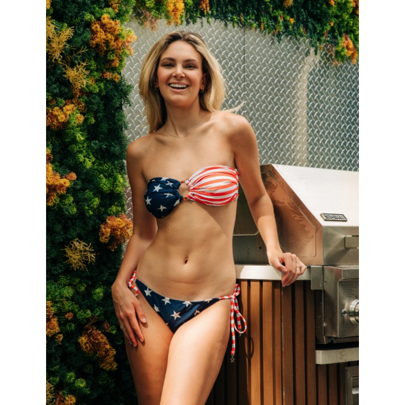 USA Civic Nation Bandeau Bikini Top