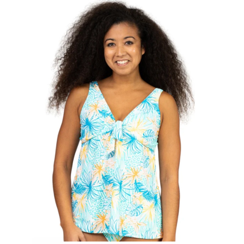 Waikiki Beach Missy V-Neck Bow Tie Tankini