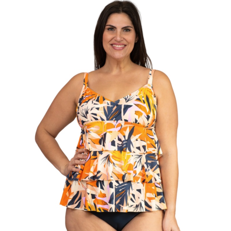 Wanderlust Plus V-Neck Triple Tier Tankini