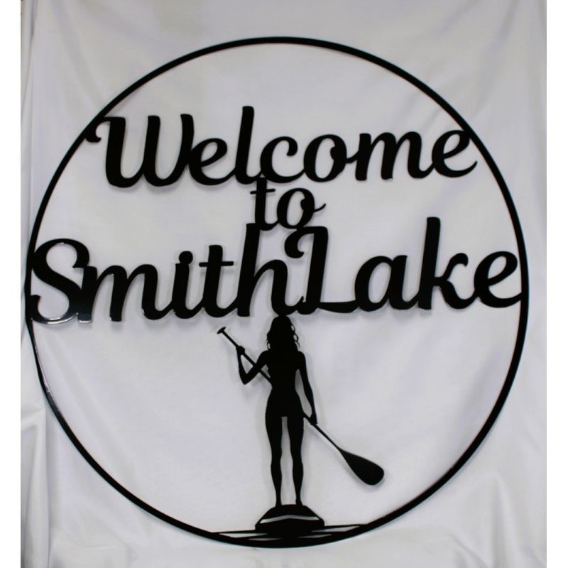 Welcome to Smith Lake Paddle Board Wall Art