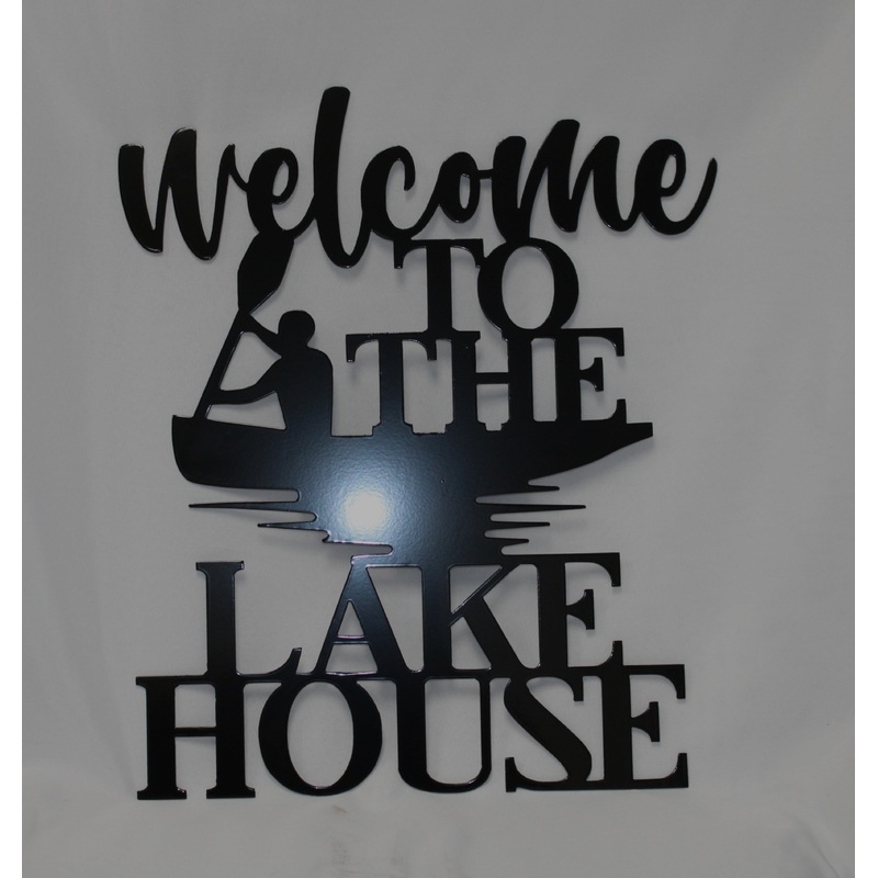 Welcome to the Lake House Metal Wall Art