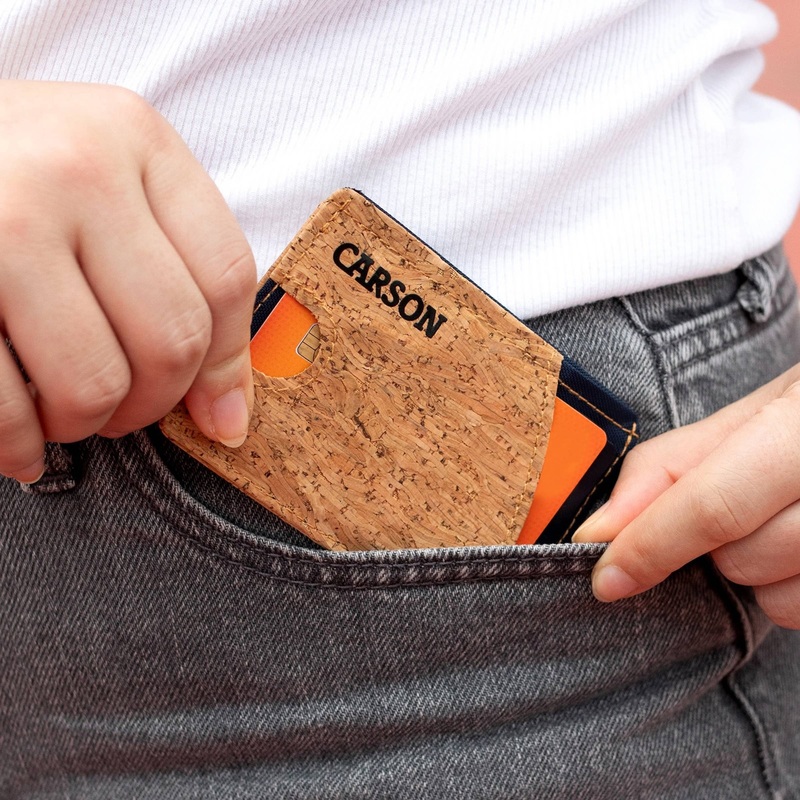 Compact Wallet Made from Organic Cork Material – 4 Assorted