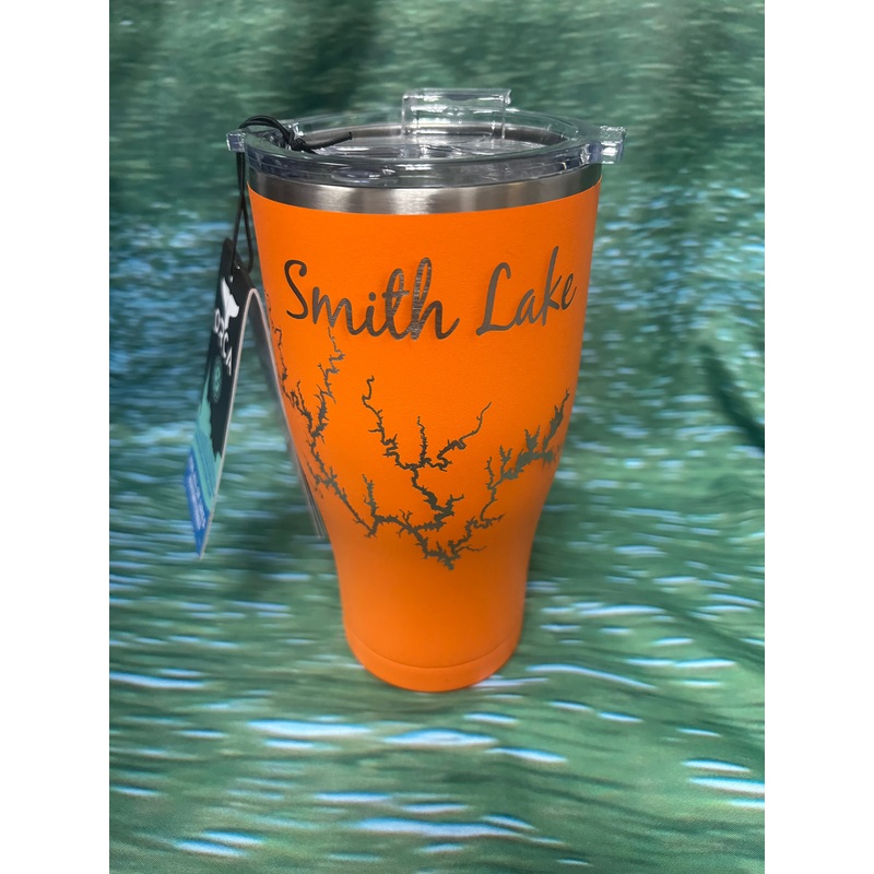 Smith Lake Map Engraved 27oz Tumbler