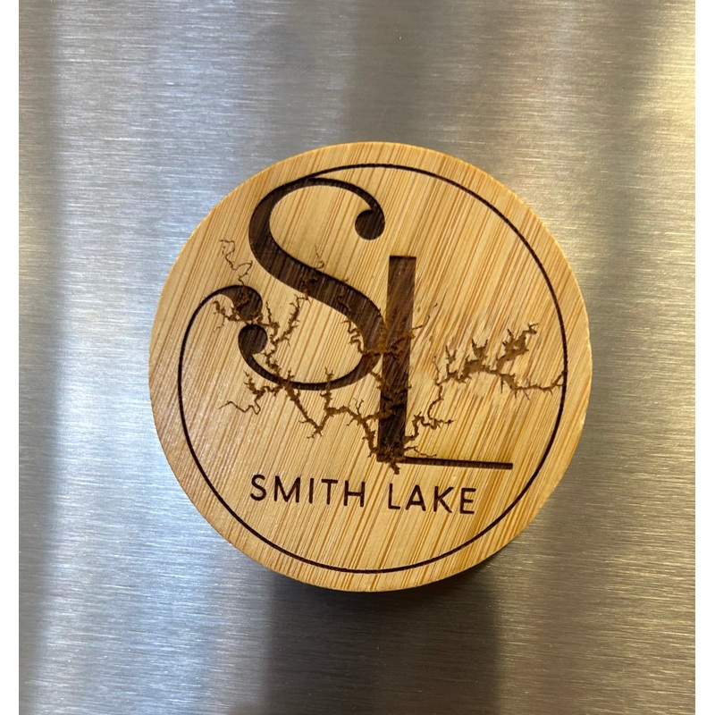 Smith Lake Wooden Magnet Bottle Opener