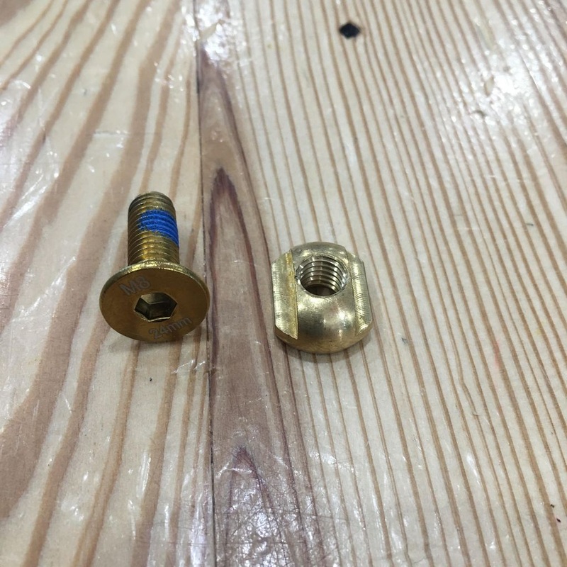 Liquid Force t nuts with bolts x 4