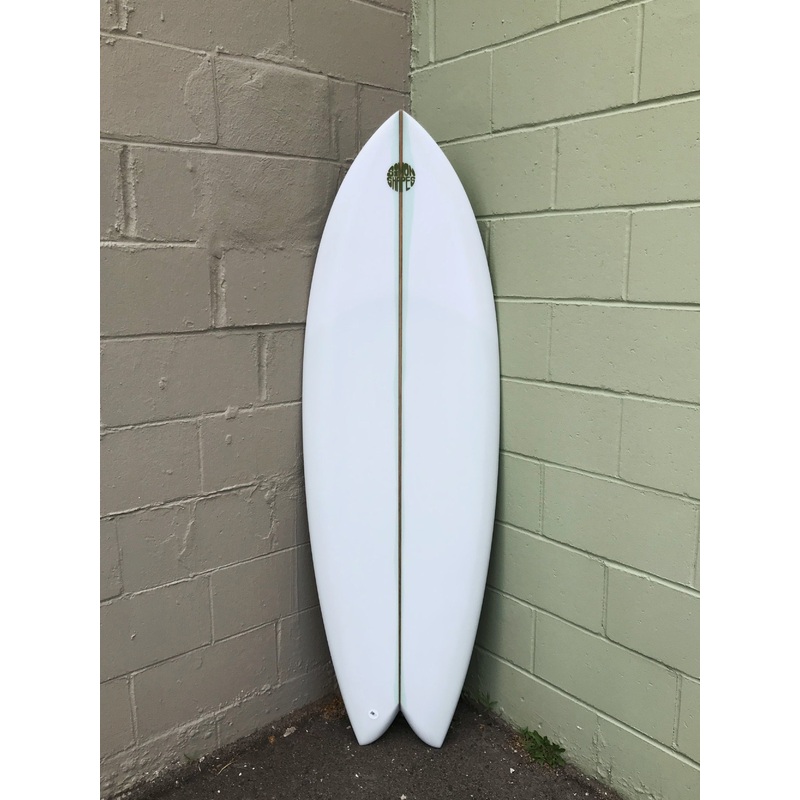 5’6″ Simon Shapes Curvy Quad Fish – Clear