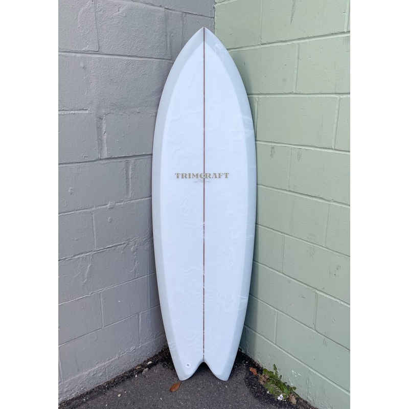 5’7′ Trimcraft Surfboards Wills Fish – Grey/Ghost Swirls