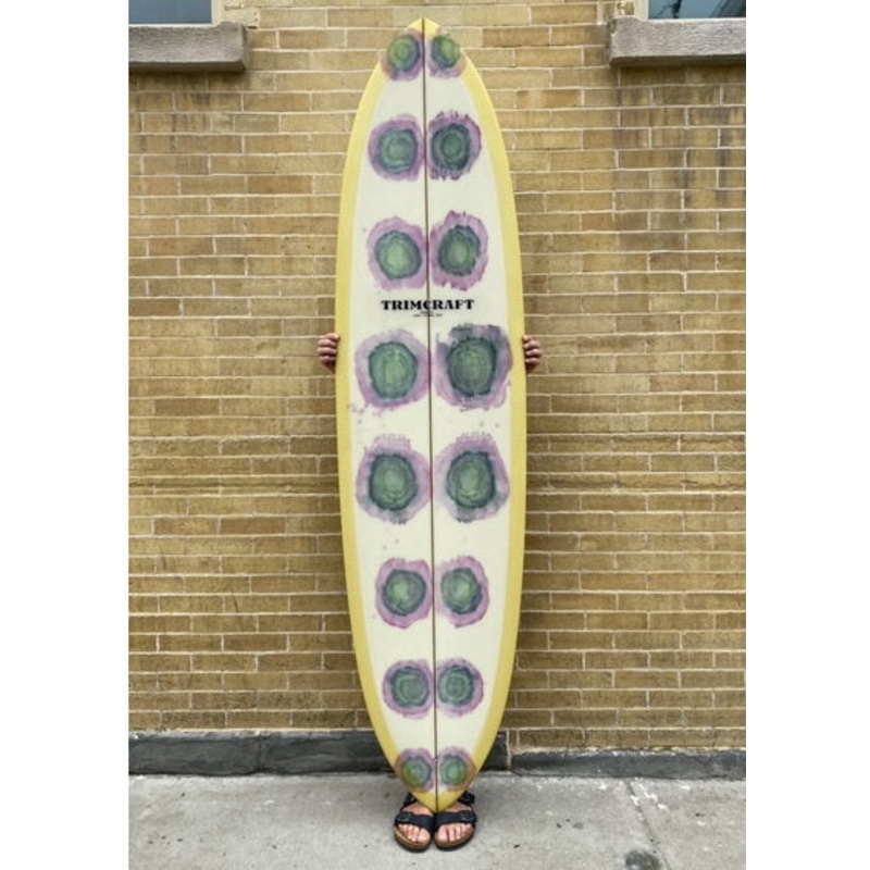 7’2″ Trimcraft Surfboards Haley Pin – Tie Dye / Old Board Yellow