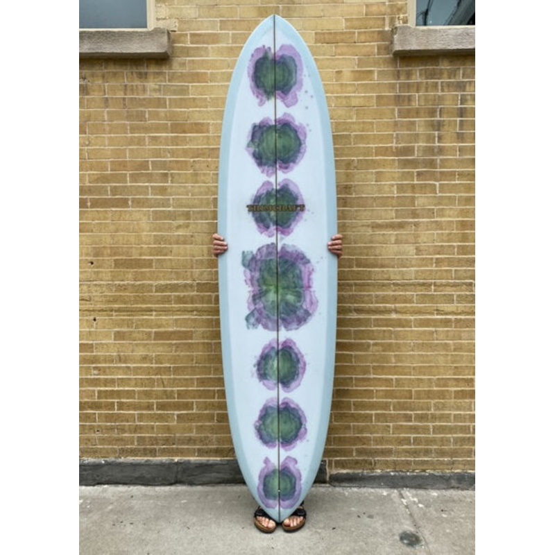 7’4″ Trimcraft Surfboards Haley Pin – Tie Dye / Blue