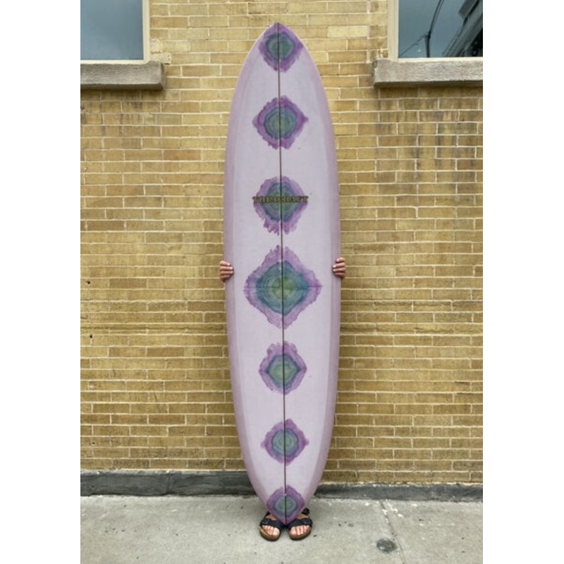 7’8″” Trimcraft Surfboards Haley Pin – Tie Dye / Dusty Rose