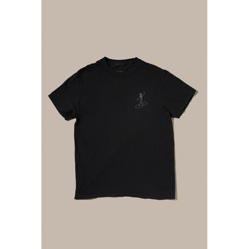 Glide Surfing Skeleton SS Tee – Faded Black