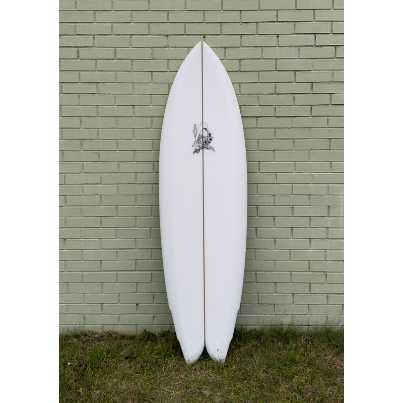 6’0″ Rainbow Surfboards Quan Fish – Clear