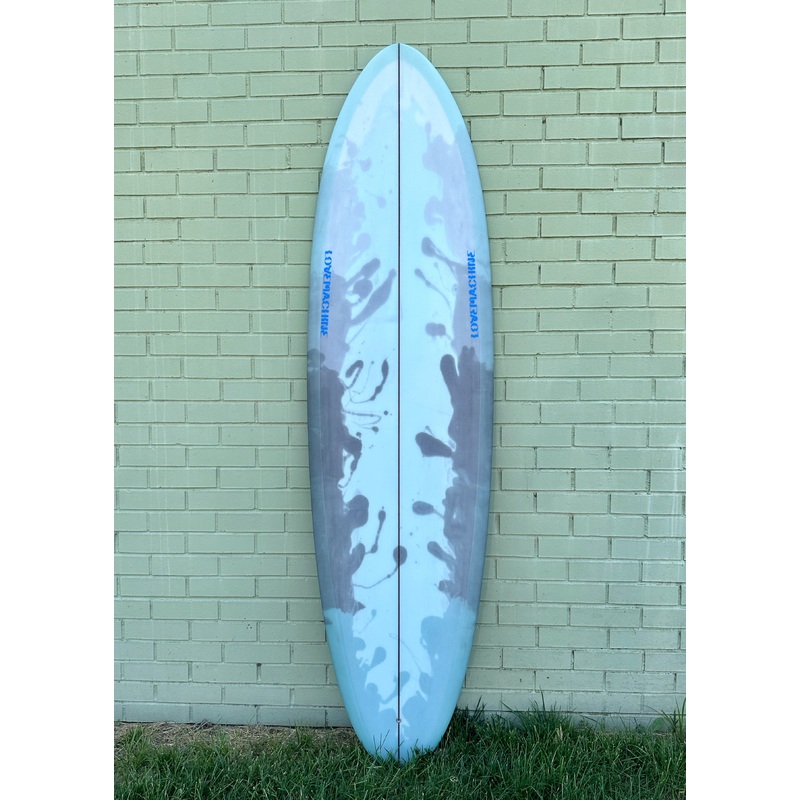 6’8″ Lovemachine Surfboards Cheet – Aqua Abstract