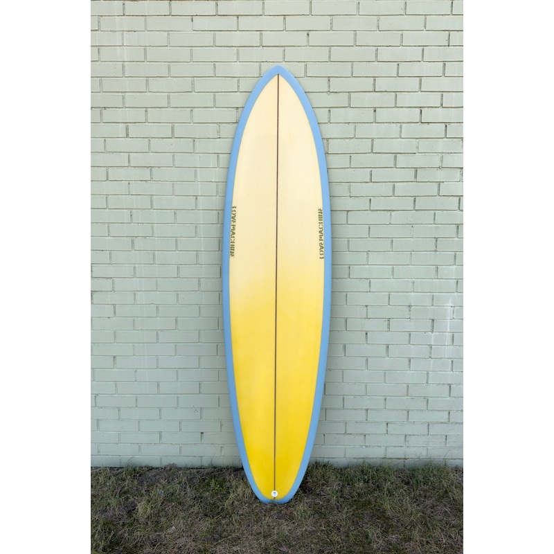 6’9″ Lovemachine Surfboards FM – Yellow & Blue