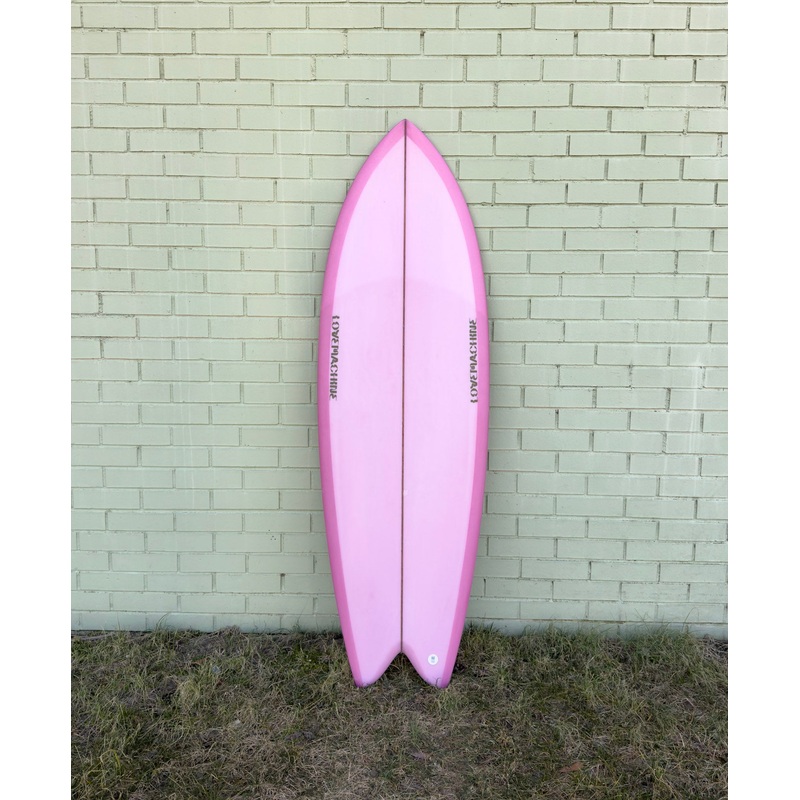 *Blem* 5’3″ Lovemachine Surfboards Wills Fish – Pink