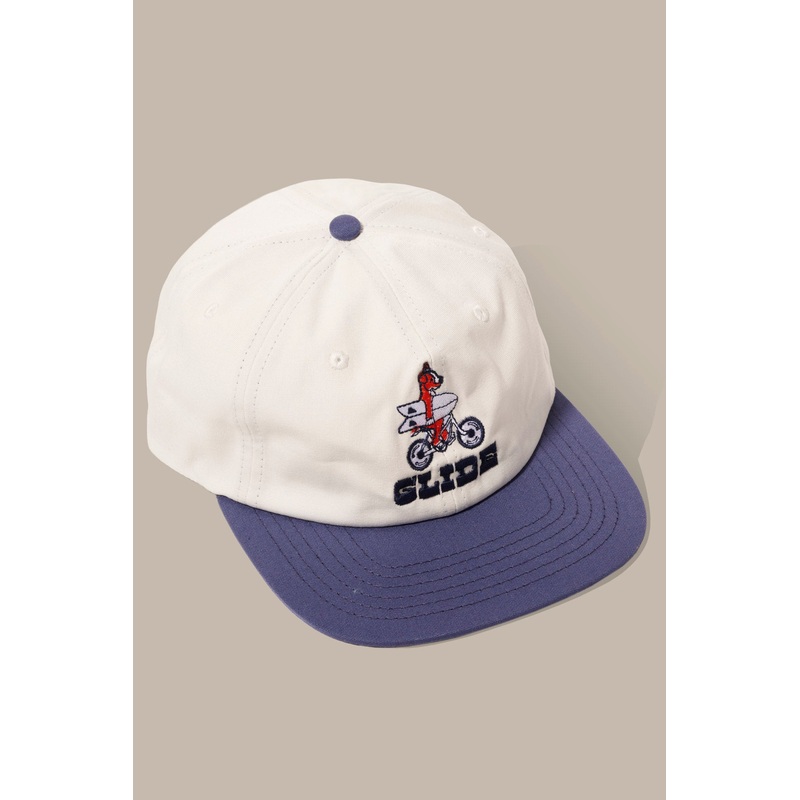 Ollie 6-panel hat – white & slate