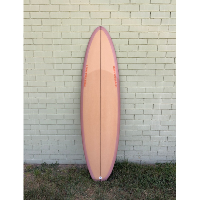5’8″ Lovemachine Surfboards Satelite (Goofy) – Mauve & Orange