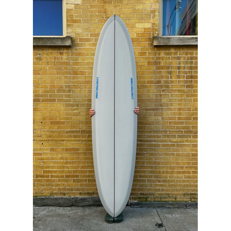 7’10” Lovemachine Surfboards Thick Lizzy – Light Grey