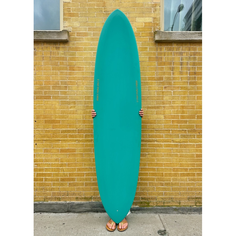 7’10” Lovemachine Surfboards Thick Lizzy – Opaque Teal