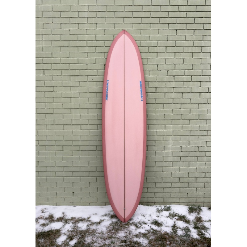7’4″ Lovemachine Surfboards Thick Lizzy – Bubblegum