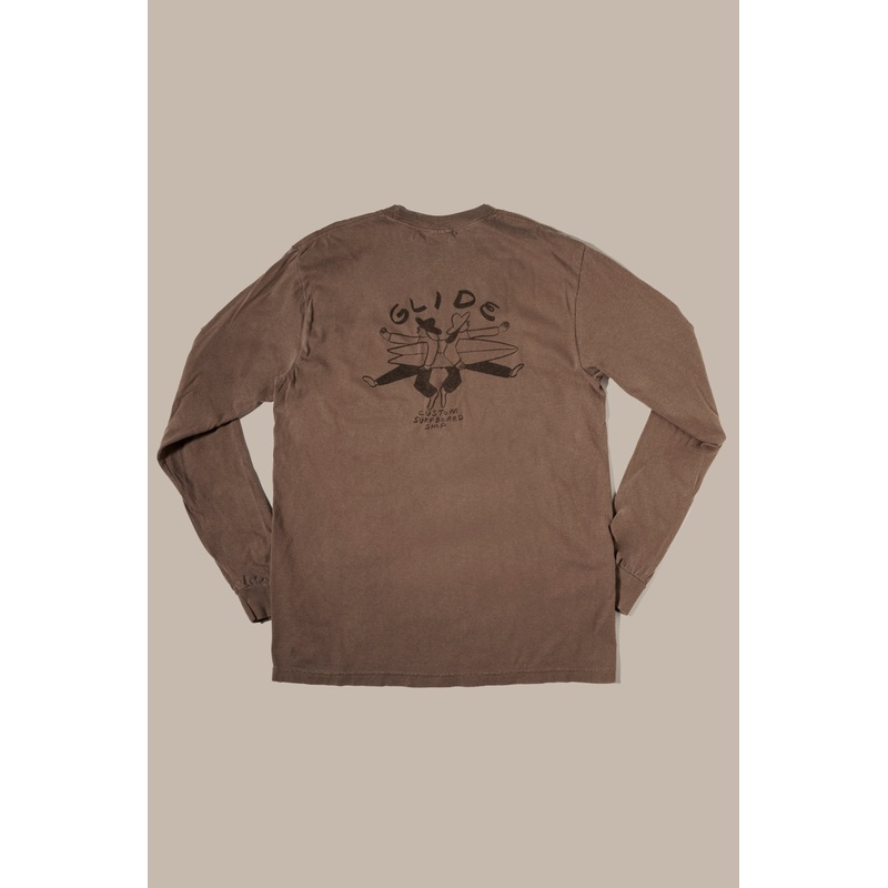 Glide x Ty Williams Custom Surfboard Shop LS Tee – Espresso