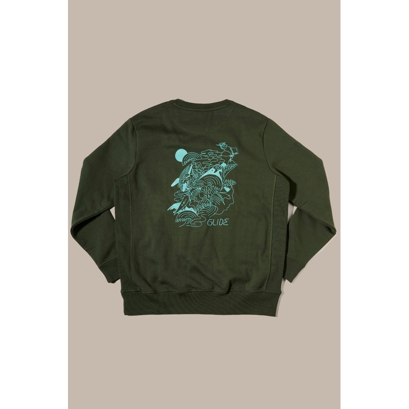 Glide x Valdes Studio Crewneck Sweatshirt – Hunter Green
