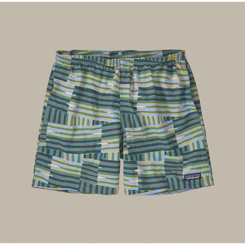 Patagonia 5″ Baggies Shorts – Quilty Fitz: Wetland Blue