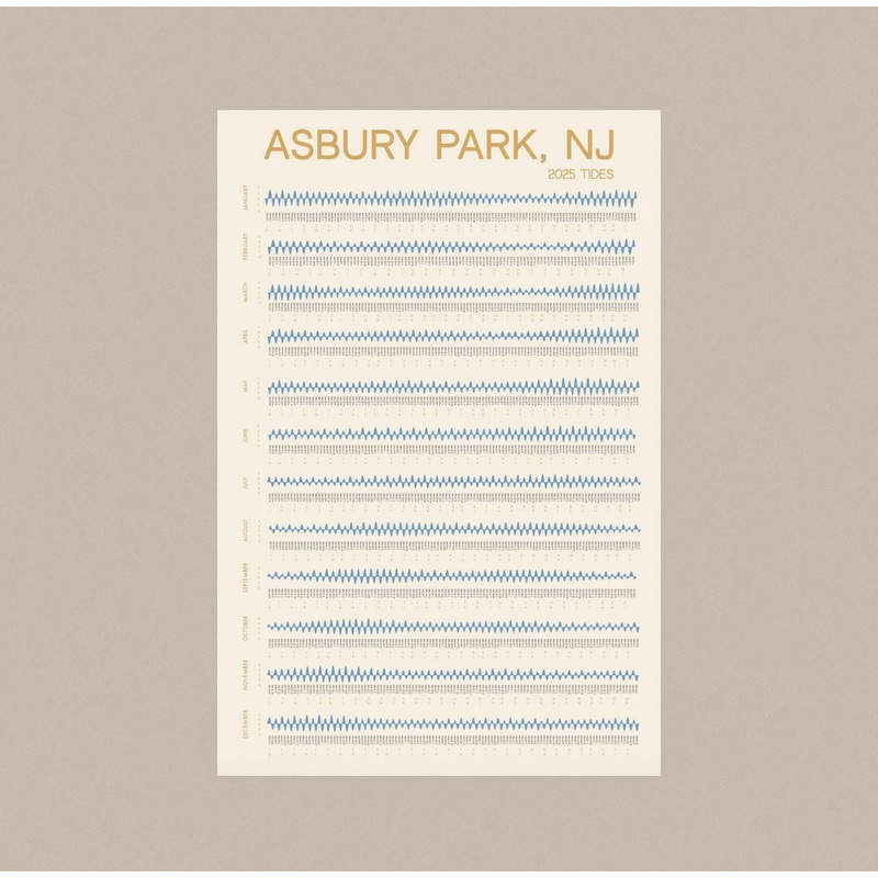 Tideland Prints Tide Chart – Asbury Park