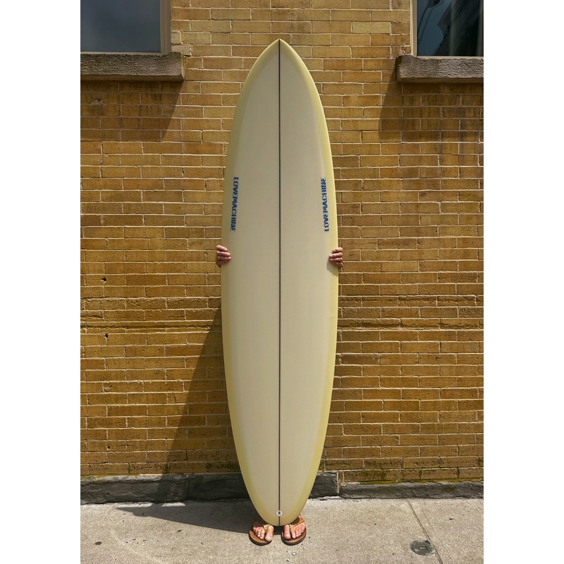 7’4″ Lovemachine Surfboards FM – Pale Yellow