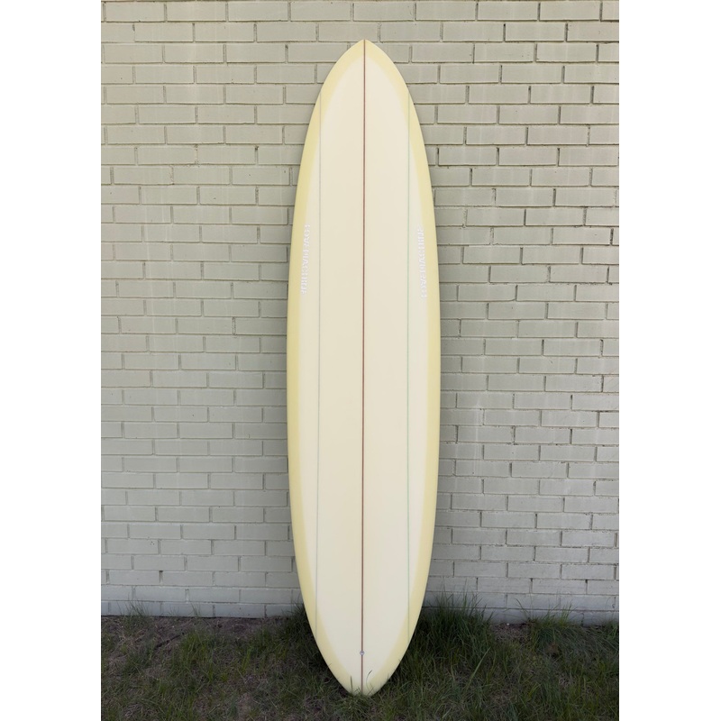 7’4″ Lovemachine Surfboards Thick Lizzy – Light Yellow