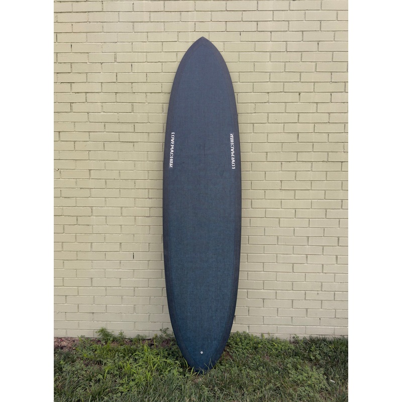 7’6″ Lovemachine Surfboards Thick Lizzy – Deep Teal / Flax