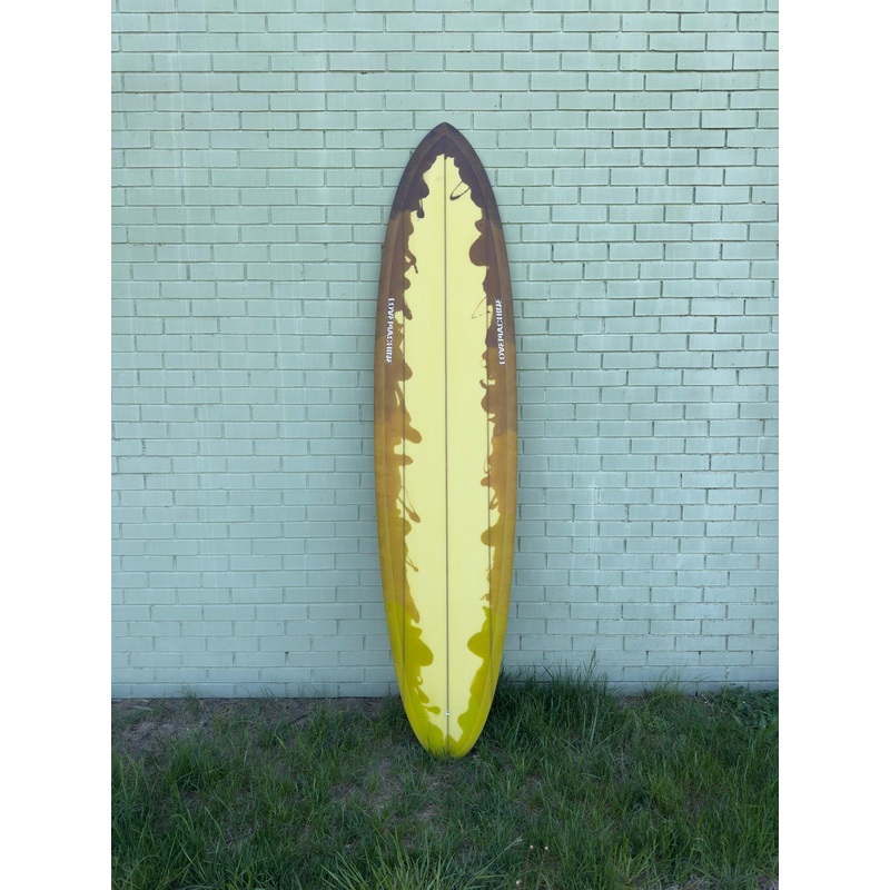 7’7″ Lovemachine Surfboards EveningStar – Ombr Acid